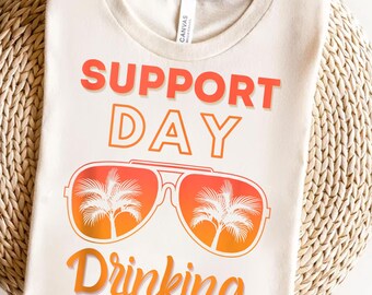 Support Day Drinking PNG: Funny Summer Sunglasses Clipart (Digital Download)
