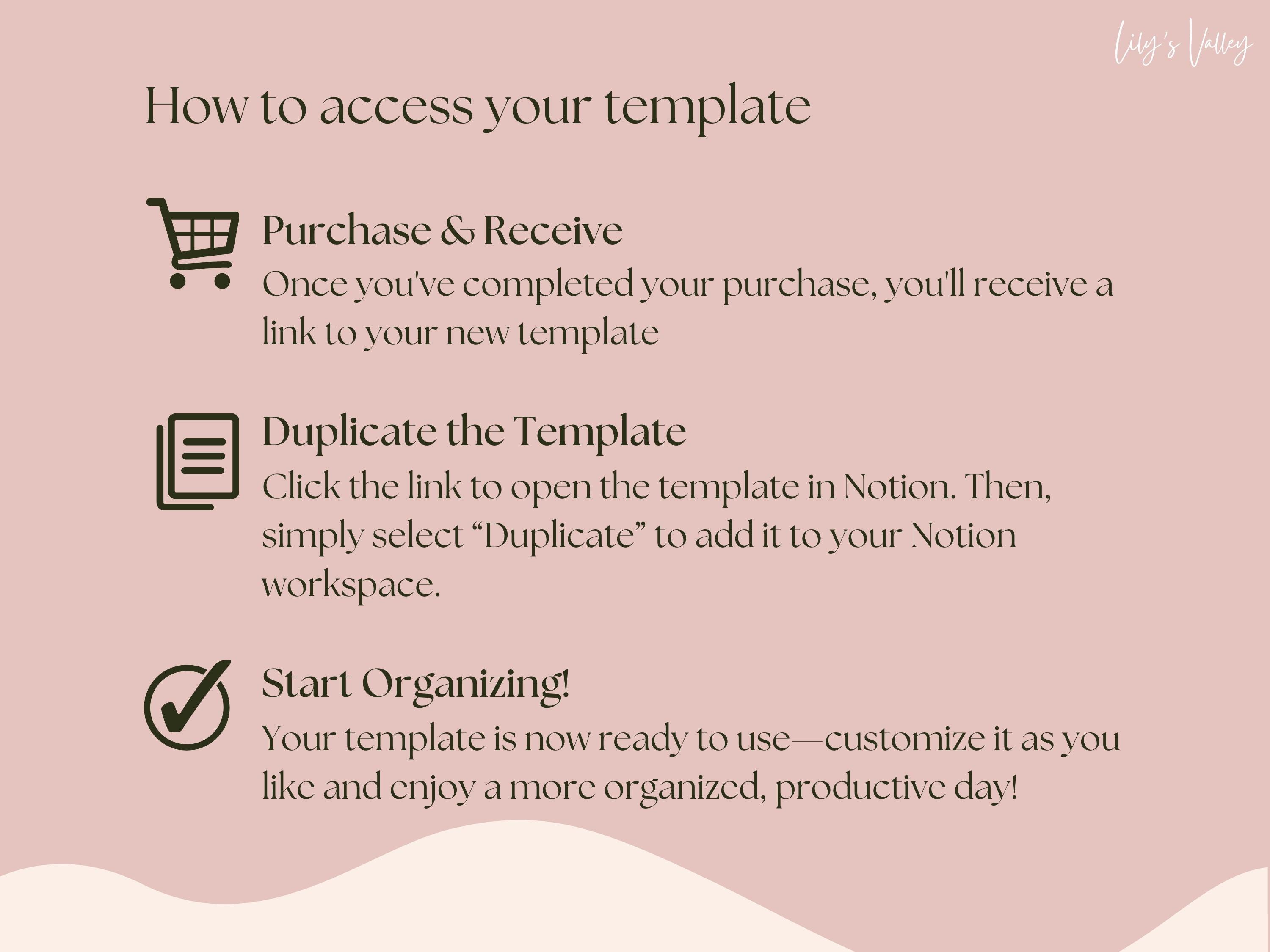 Simple Weekly Planner Notion Template | Customizable Digital Planner ...