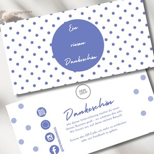Danke für deinen Besuch - Dankeskarte digitaler Download als Canva Vorlage - mit QR Code- selber Drucken oder Drucken lassen