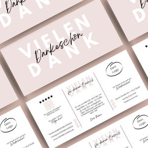 Personalisierte Dankeskarte mit QR-Code für Kundeninteraktion – Canva-Vorlage für Unternehmen, ideale Kundenbindungskarte, Kunden Geschenk