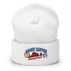 Grand Canyon National Park Embroidered Beanie, Cuffed Hiking Hat, Nature Lover Gift, Outdoor Enthusiast Winter Cap, Unisex Adventure Gear