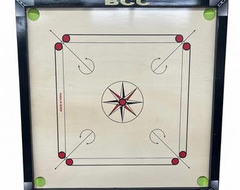 GICO Carrom Torneo Extra Class – Set Pedine Legno E Striker In Polimero, 15g, Con Sacchetto