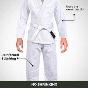 Costume BJJ Gi, kimono léger de Jiu Jitsu brésilien, MMA, tenue en coton prérétréci image 9