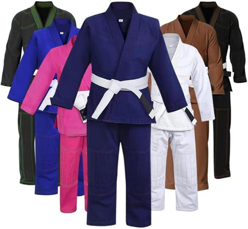 Costume BJJ Gi, kimono léger de Jiu Jitsu brésilien, MMA, tenue en coton prérétréci image 6
