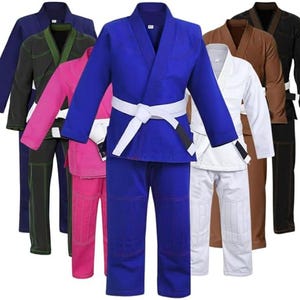 Costume BJJ Gi, kimono léger de Jiu Jitsu brésilien, MMA, tenue en coton prérétréci image 3