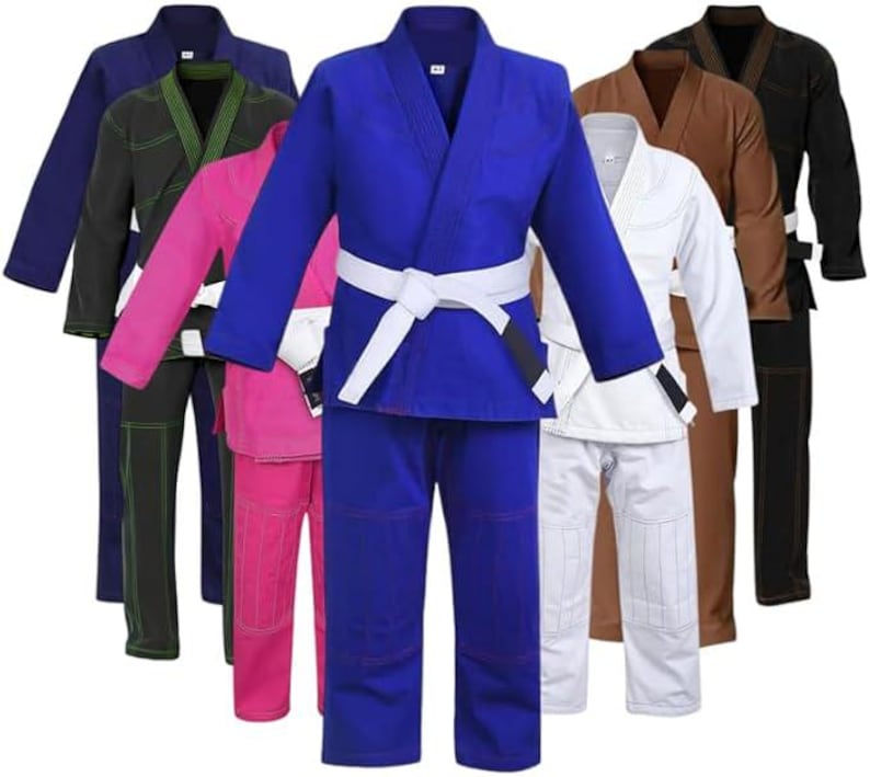 Costume BJJ Gi, kimono léger de Jiu Jitsu brésilien, MMA, tenue en coton prérétréci image 3