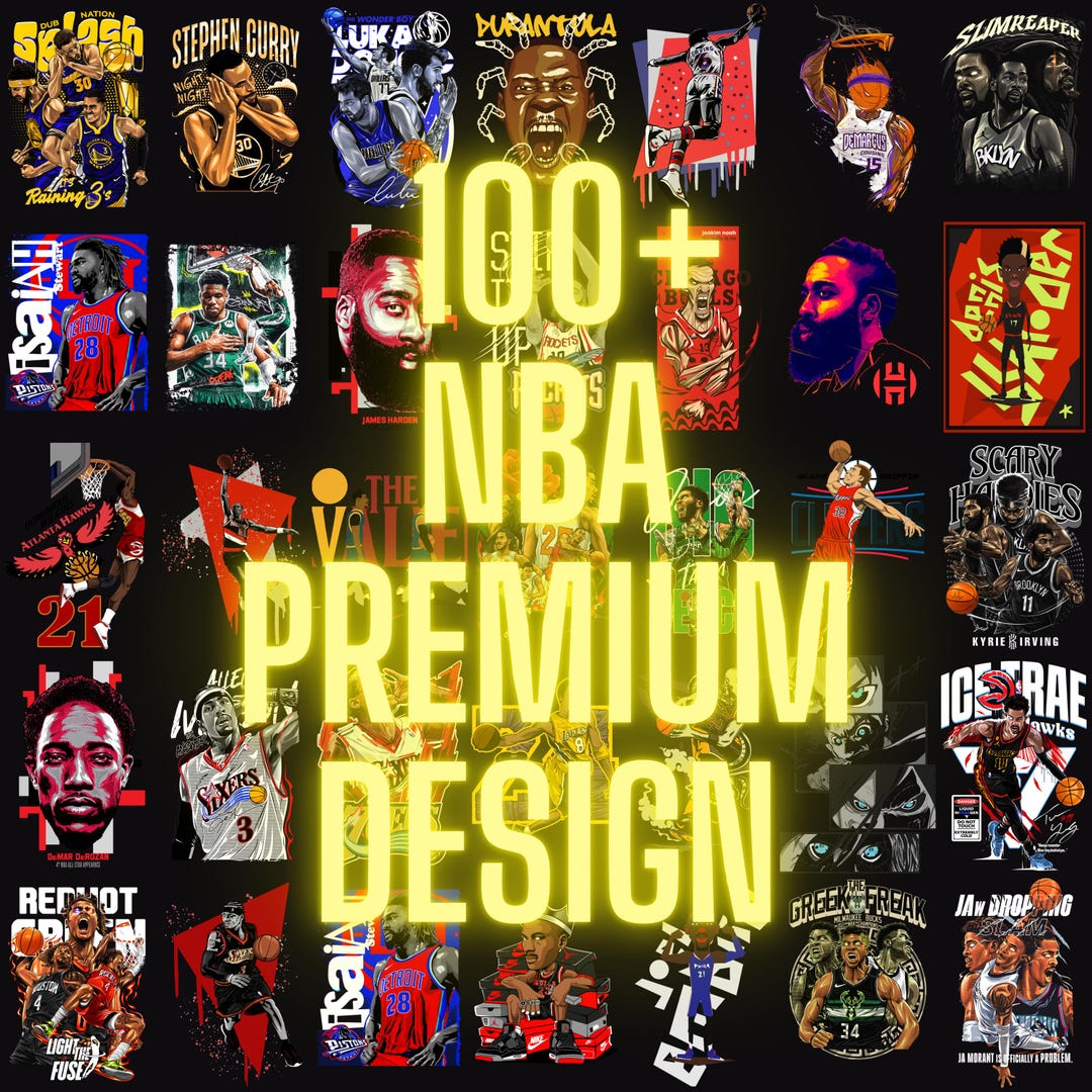 Nba Collab Nba-inspired Tshirt Designs, Premium Collection, Basketball Fan Gift ...