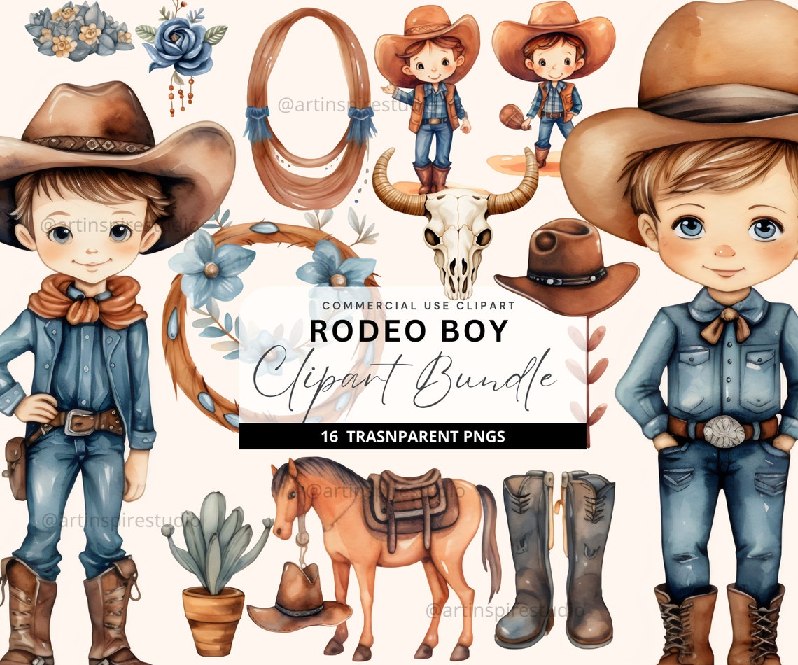 Boy Cowboy Clipart, Western Clipart, Wild West Cowboy Png, Wild West ...