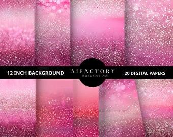 Pink Glitter Ombre Texture Clipart, Pink sparkling backgrounds, jpeg, commercial use, Sparkle Background Shining Glitter background
