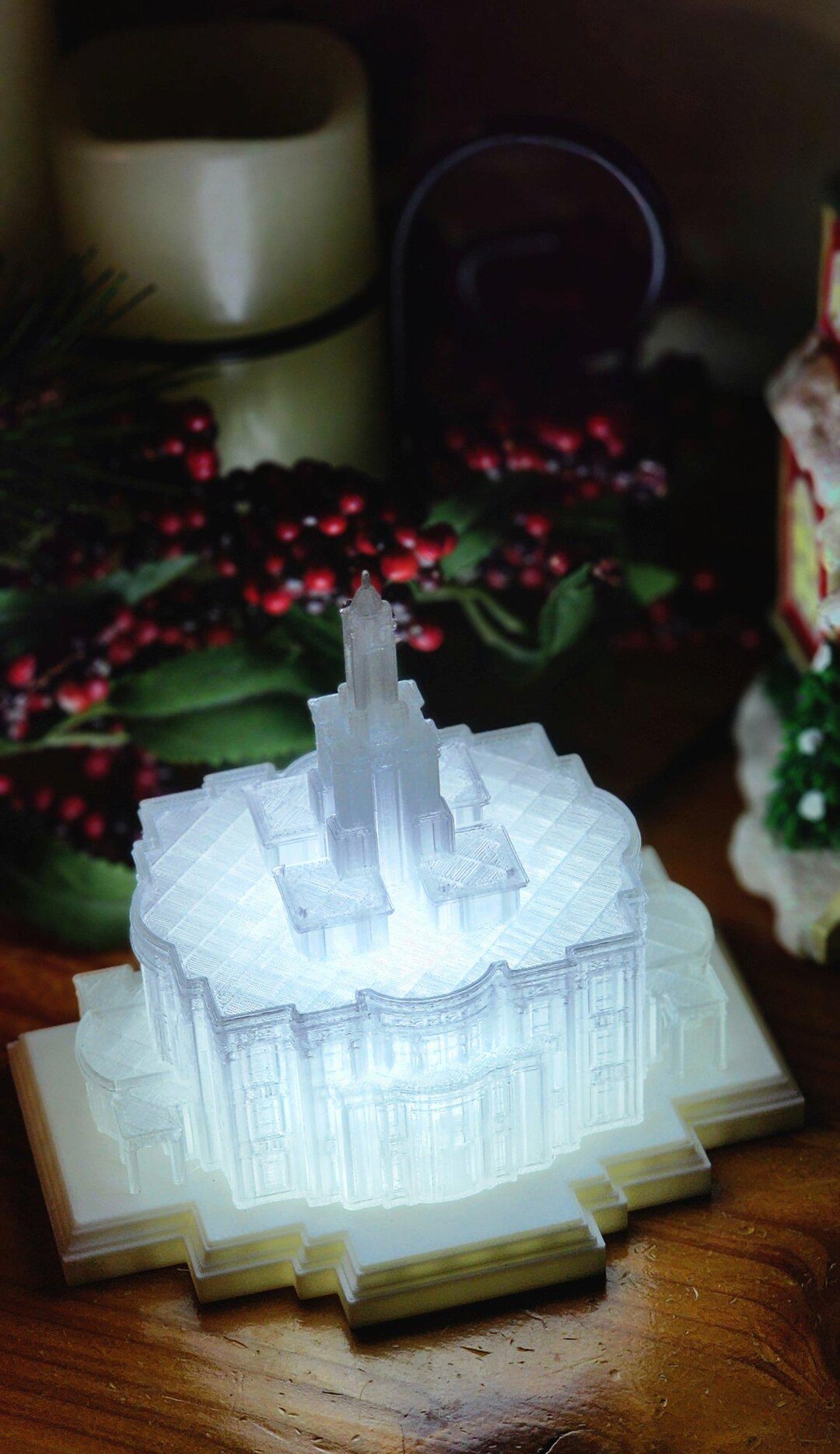Payson Utah LDS Temple 3d Model With LED Light, USB Dimmer Switch ...