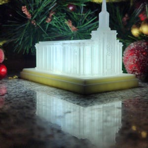 St Louis LDS Temple 3d Model With LED Light, USB Dimmer Switch & Wall ...