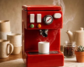 Backflow Incense Burner Espresso Machine, Coffee Lover Gift, Unique Smoke Waterfall Incense Holder, Kitchen Decor, Aromatherapy Zen