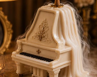 Grand Piano Backflow Incense Burner, Handmade Music Lover Gift, Elegant Piano Decor, Pianist Gift, Unique Incense Holder