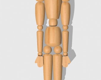Plik cyfrowy modelu lalki 3D