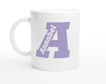 Personalized Initial Name Mug - Custom Ceramic Cup
