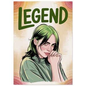 Billie Eilish Green Hair Posters - Etsy