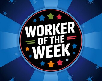 Worker of the Week Sticker Template