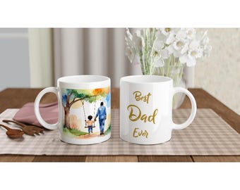 Happy Father's Day Mug | Personalized Ceramic Gift for Dad | Unique Coffee Cup