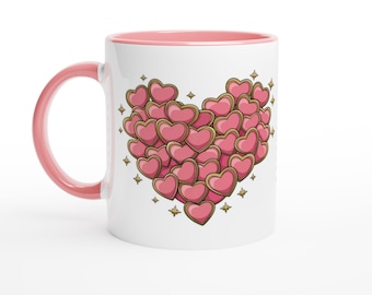 Pink Heart Emoji Ceramic Mug – Cup Gift