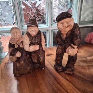 Vintage Danish Chalkware Figurines Olaf Overgaard Ovesen