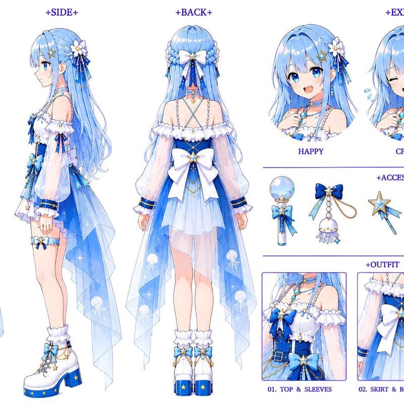 Reference Sheet Anime - Etsy