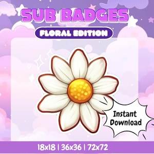 Cute Nature Badge | Floral Twitch Sub, Channel Points Icons, Bit Badges, Soft Aesthetic, YouTube Discord Roles, Channel Points Icons