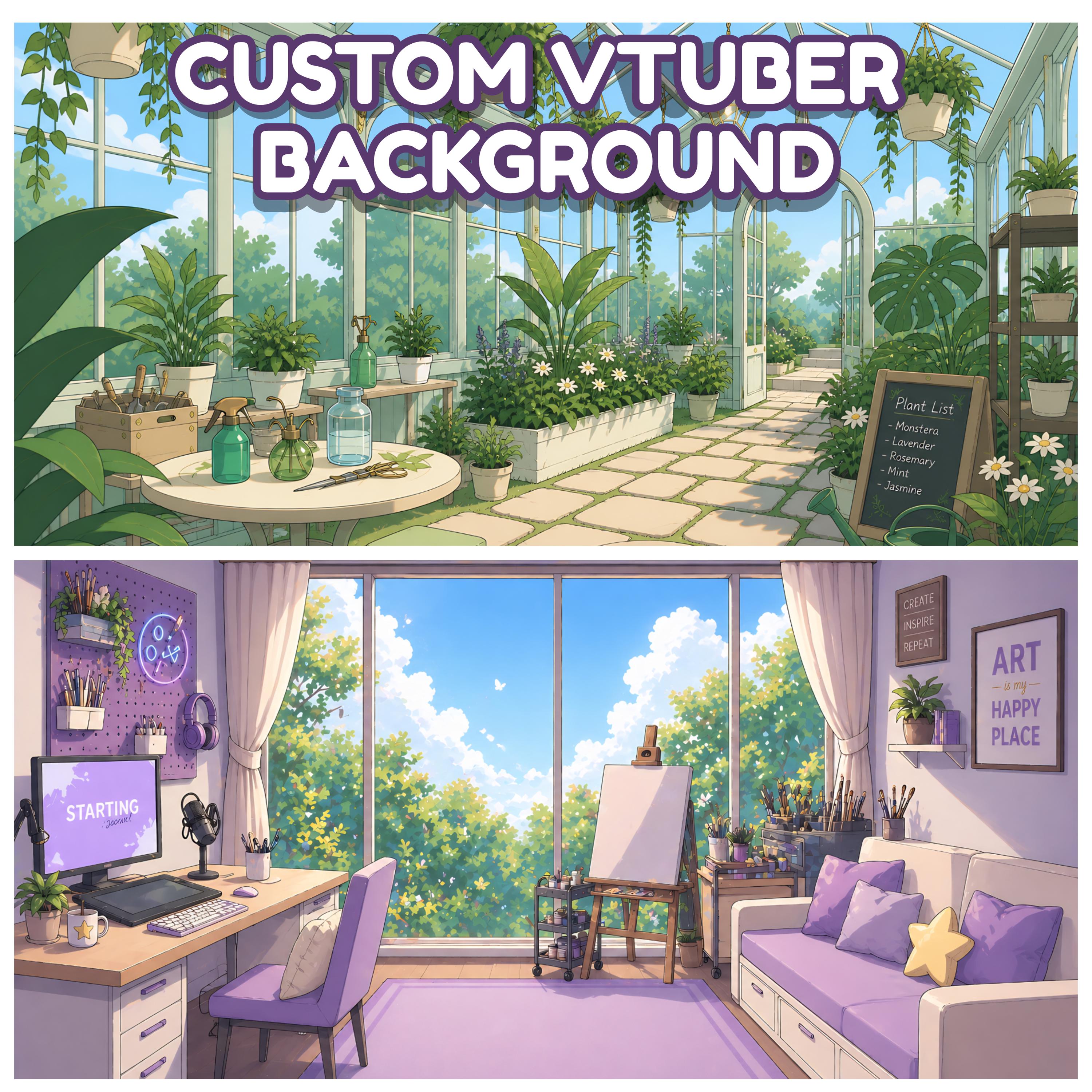 Cozy Vtuber Background | Anime Streaming Room | Custom Stream Setup for ...