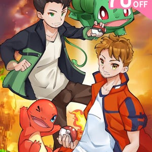Illustration Pokémon personnalisée, cadeau personnalisé pour un anniversaire, cadeau d'anniversaire, Illustration Pokémon, commission Pokémon, portrait d'animal de compagnie