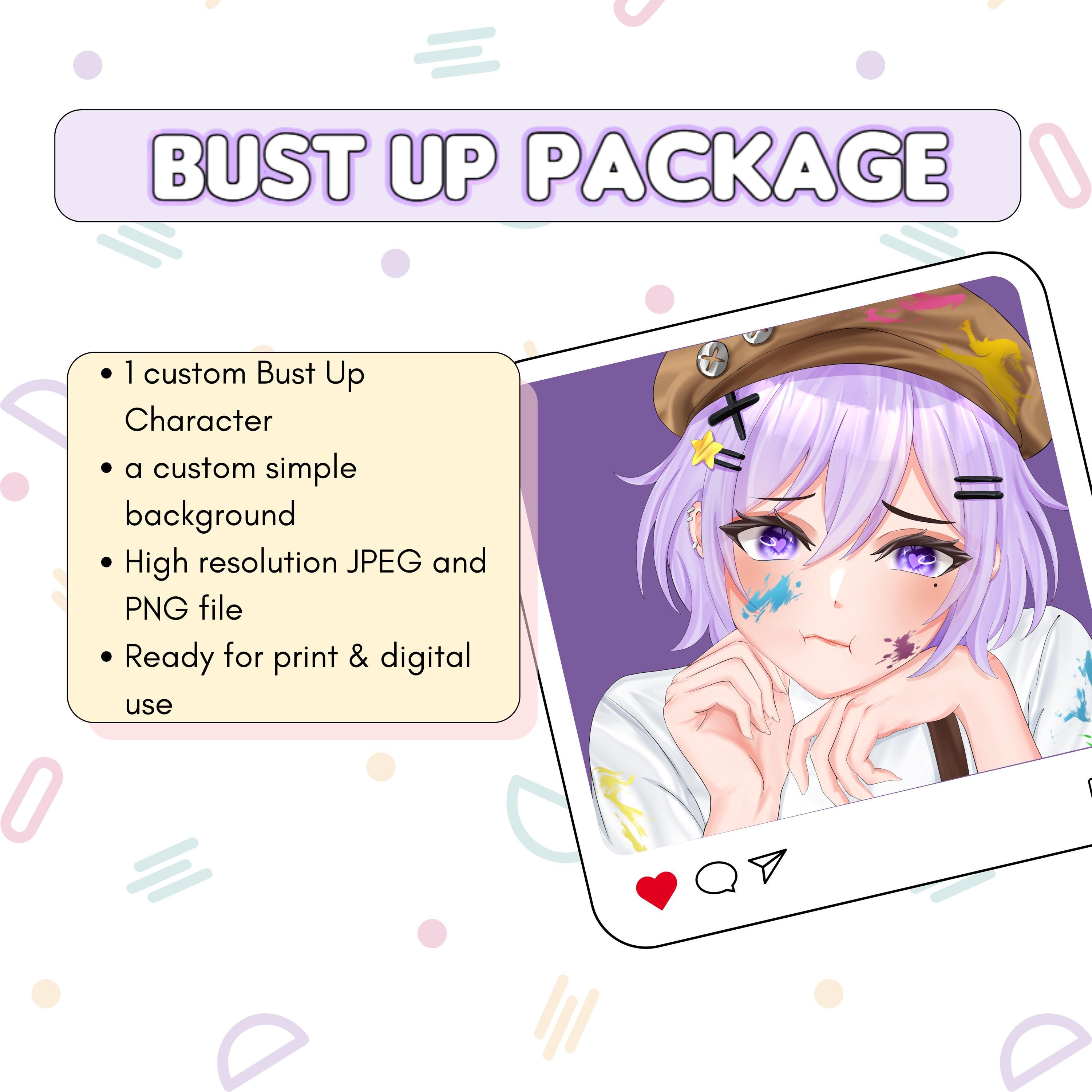 Custom Anime Bust up Profile Picture | Personalized Anime PFP - Etsy
