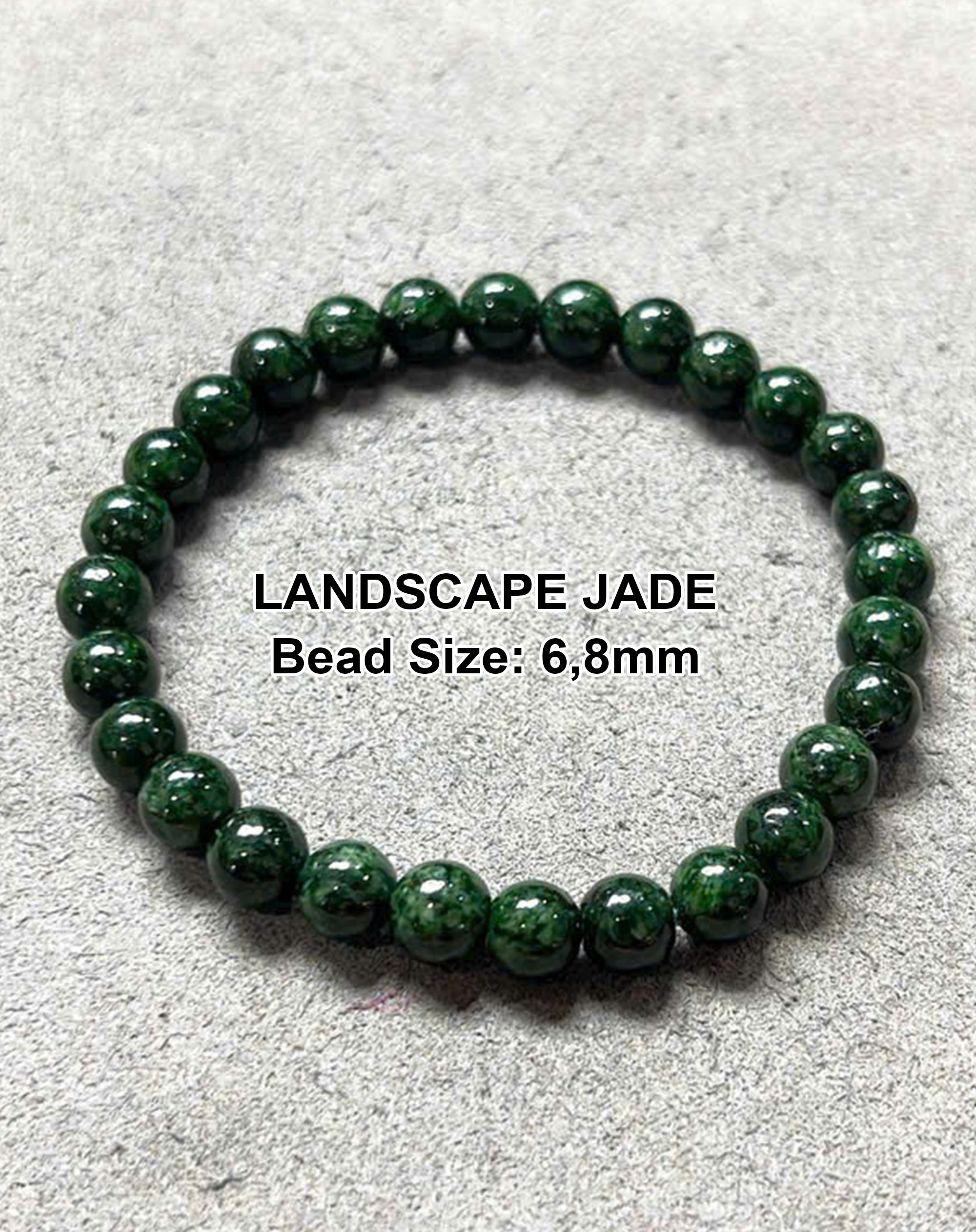 Green Jade Bracelet, Natural Stone Healing Jewelry, Luck