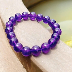 Amethyst Bracelet, Amethyst Gemstone Bracelet, Purple Amethyst Bracelet, Healing Crystals, Jewelry gifts, Great Gift for Men & Women.