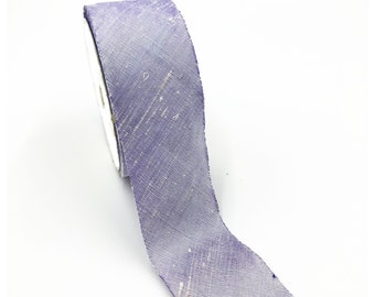 Vintage Woven Pale Purple 2" Silk Ribbon - 5 yards