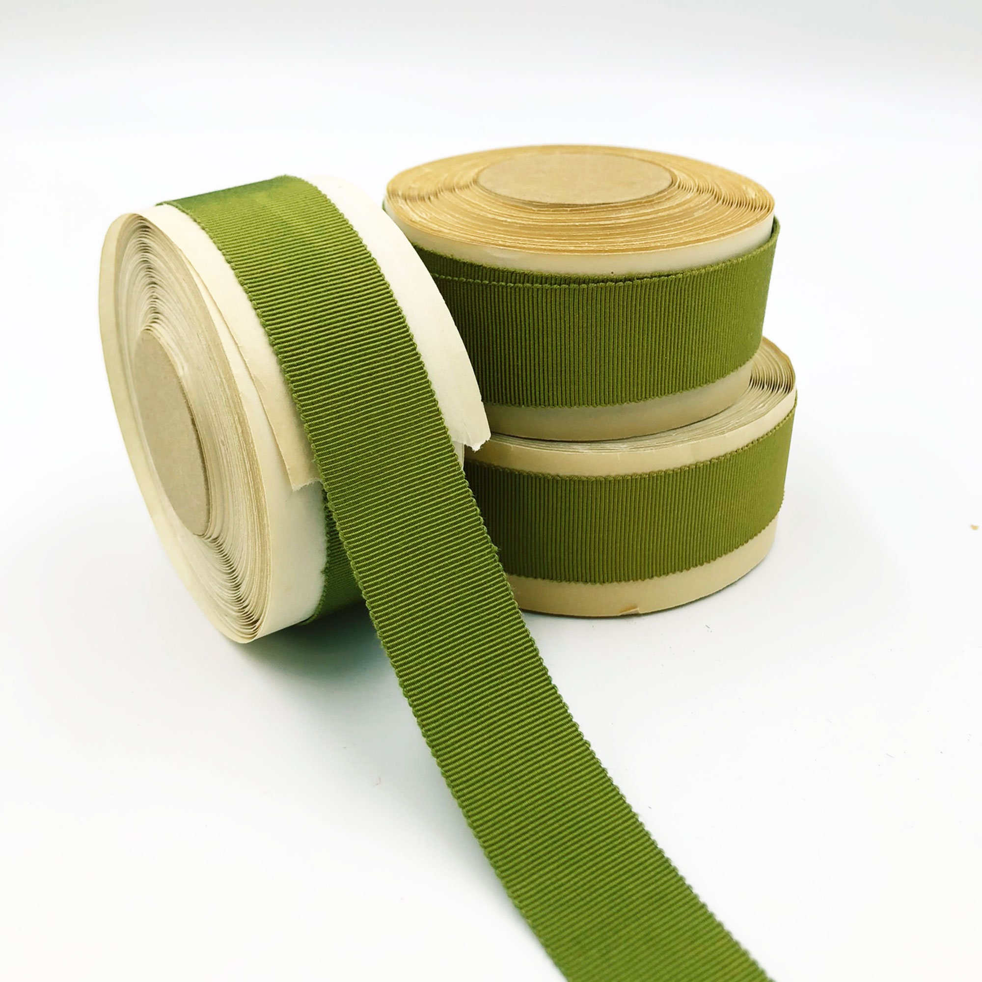 Green grosgrain ribbon, olive green ribbon, thin, dark olive green,  grosgrain trim, 10metres/10.95yds, gift wrapping and craft making trim