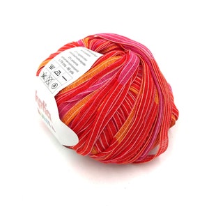 Vintage Italian Novelty Yarn - Electric Orange