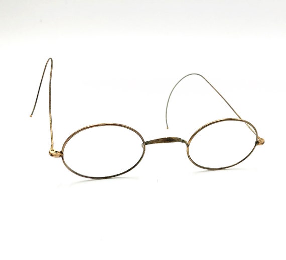 Antique 1890s Victorian Gold Wire Rimmed Eyeglass… - image 1