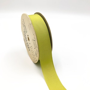 Vintage 1960s Grosgrain Ribbon 15/16 Lime image 1