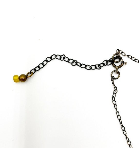 Vintage 1990s Fabric Oriole Charm Necklace - image 8