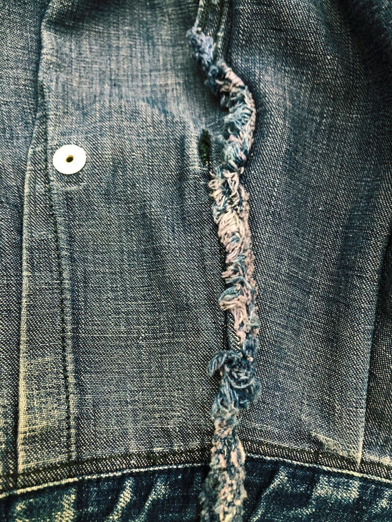 Vintage 1940s Levis Denim Shorthorn Zipper Jacket… - image 10