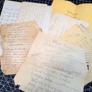Vintage Rezept Ephemera Handgeschriebenes Lot 1