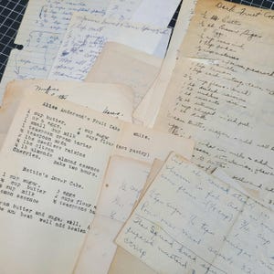 Vintage Rezept Ephemera Handgeschriebenes Lot 2