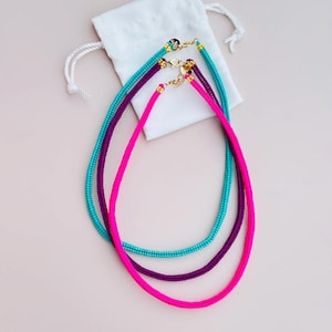 Handgewebte perlenkette | Fischgrät rocailles perlenkette | Handgemachte mehrfarbige Glasperlenkette | Sommer Schmuck