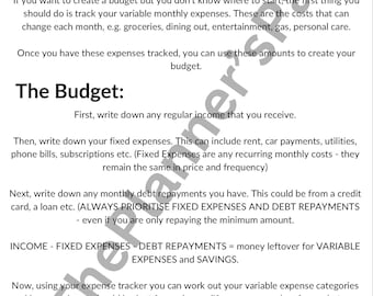Beginner’s Budget Planner