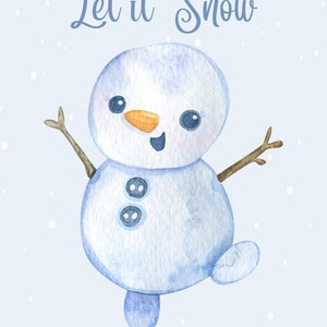 Christmas Snowman print
