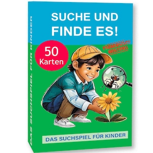 Suchen und Finde es Suchspiel für KinderI Spiel in der Natur Geschenk für ab 4 5 jährige Jungs & Mädchen I Waldschatzsuche gefunden outdoor