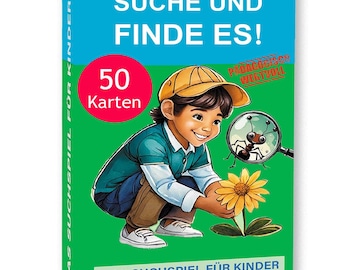 Suchen und Finde es Suchspiel für KinderI Spiel in der Natur Geschenk für ab 4 5 jährige Jungs & Mädchen I Waldschatzsuche gefunden outdoor