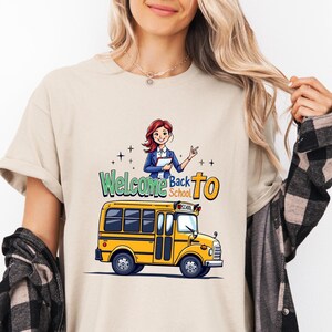 Welcome Back To School PNG: School Bus Sublimation Design (Instant Download