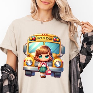 Welcome Back To School PNG: School Bus Sublimation Design (Instant Download