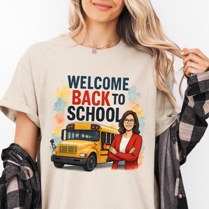 Welcome Back To School PNG: School Bus Sublimation Design (Instant Download