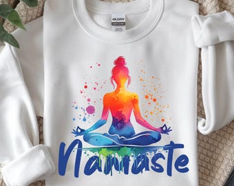 Namaste PNG Design, Yoga Meditation Shirt Graphic, Spiritual Sublimation Clipart