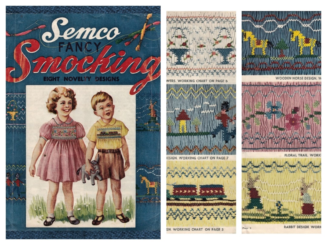 Semco Design Semco Fancy Smocking 8 Novelty Designs Vintage 1950's - Etsy